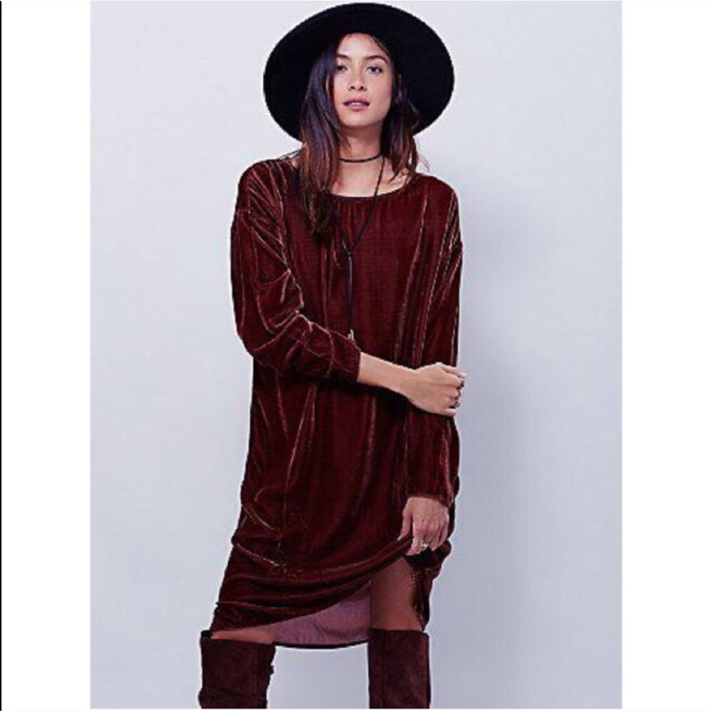 RARE Free People x CP Shades Bridget Velvet Dress